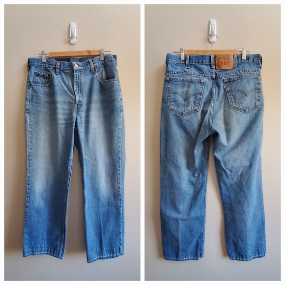 Vintage Levis 516 jeans Made in Canada, High waist blue wash 36/30 - Picture 3 of 9